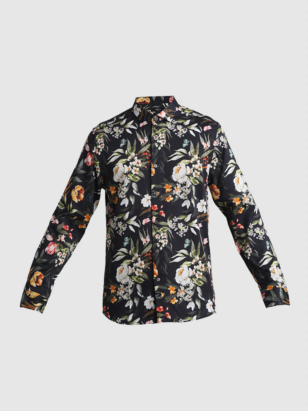 Black Floral Full Sleeves Shirt - Image 7