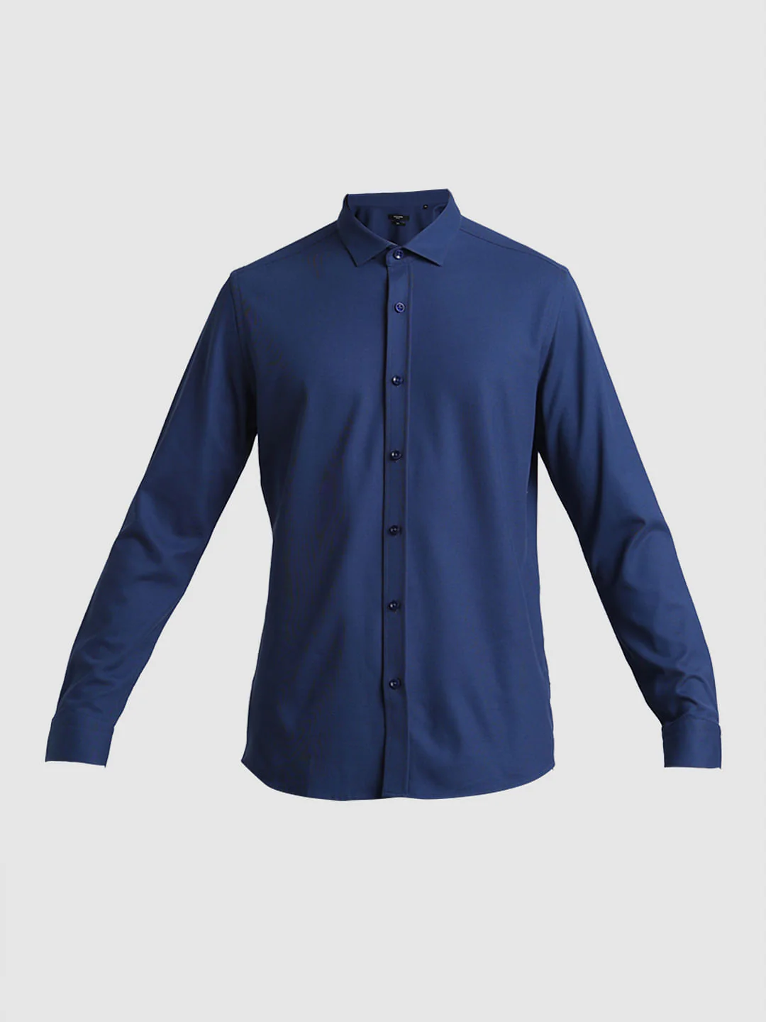 Dark Blue Knitted Full Sleeves Shirt - Image 7