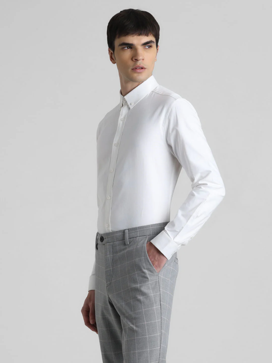 White Oxford Full Sleeves Shirt - Image 3