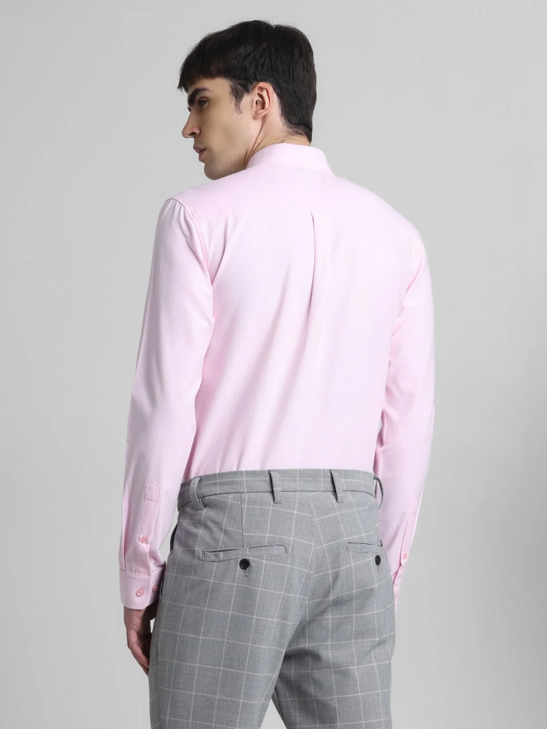 Pink Oxford Full Sleeves Shirt - Image 4