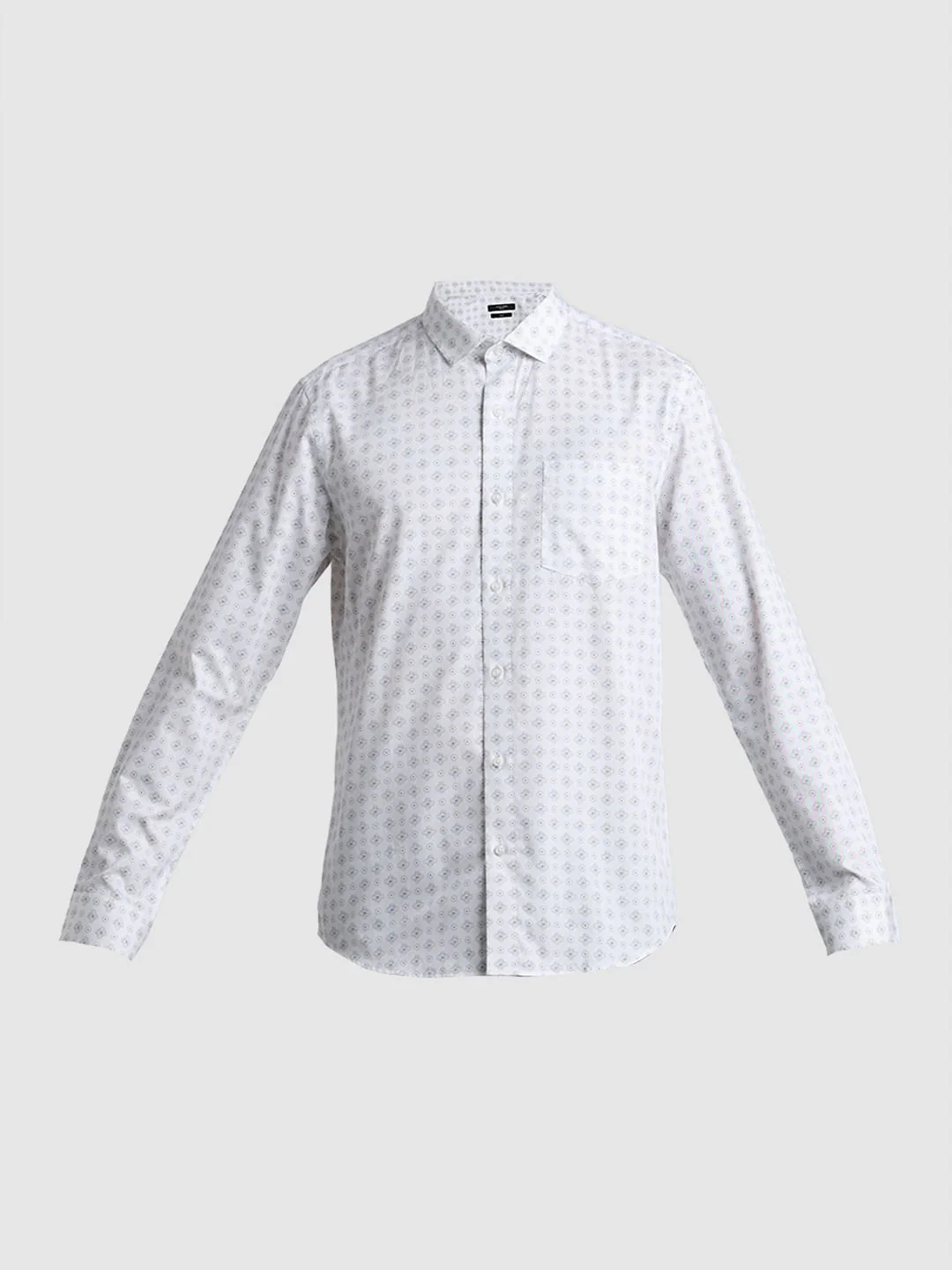 White Printed Full Sleeves Shirt - Image 7