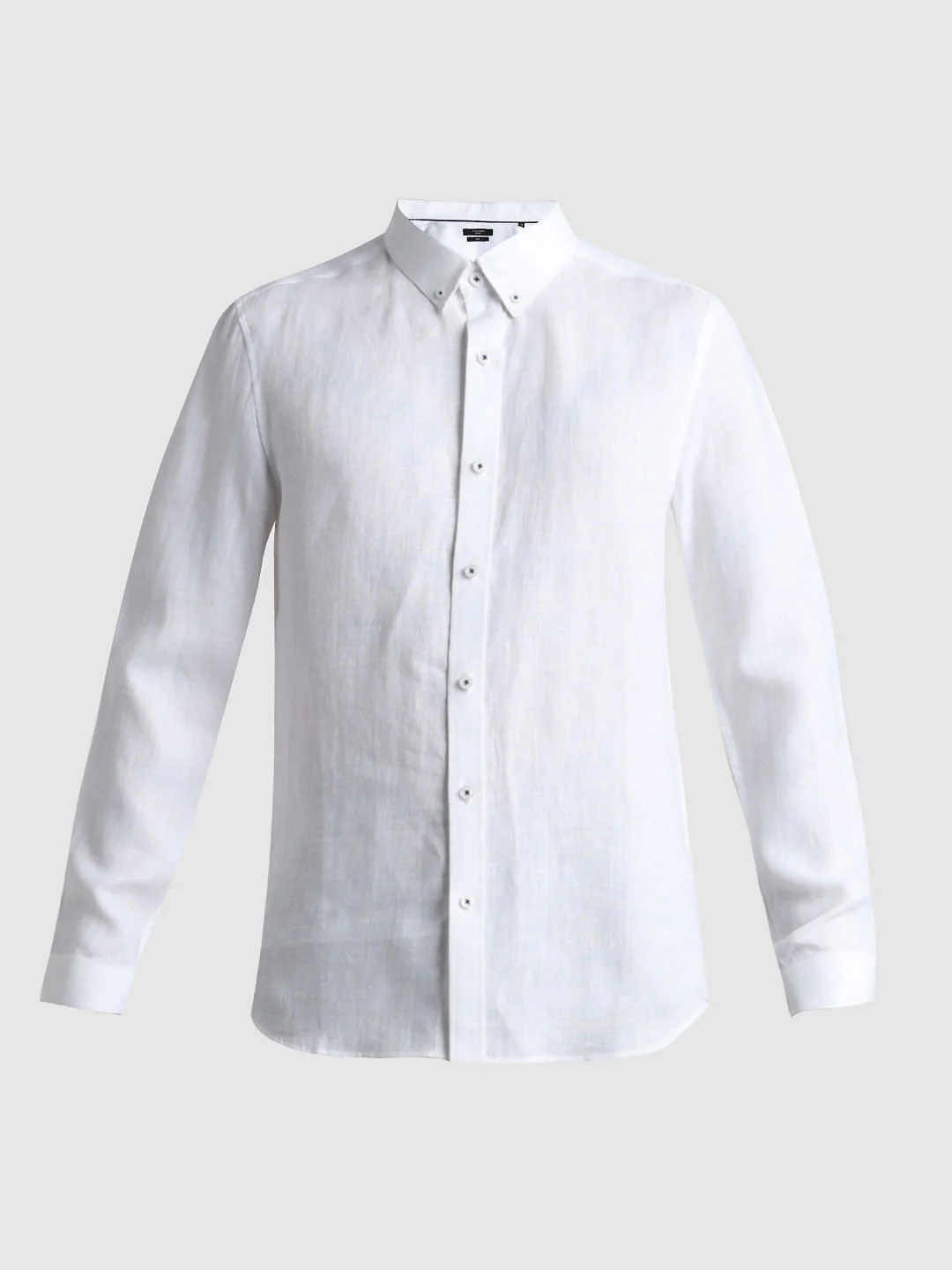 White Linen Full Sleeves Shirt - Image 7