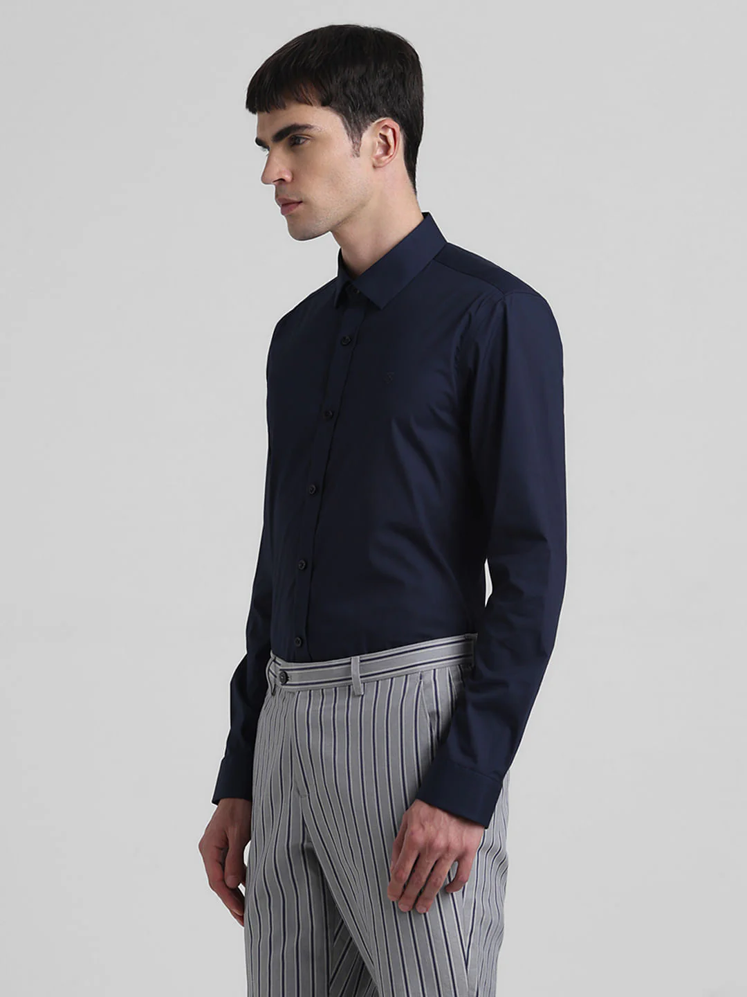 Blue Poplin Full Sleeves Shirt - Image 3