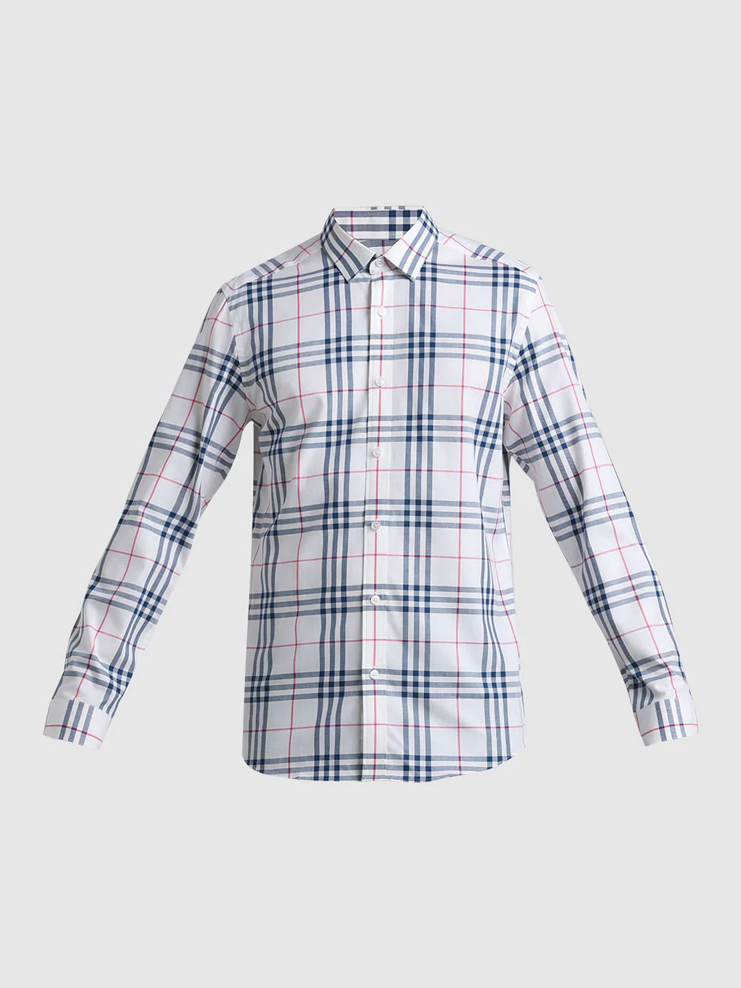 White Check Print Full Sleeves Shirt - Image 7