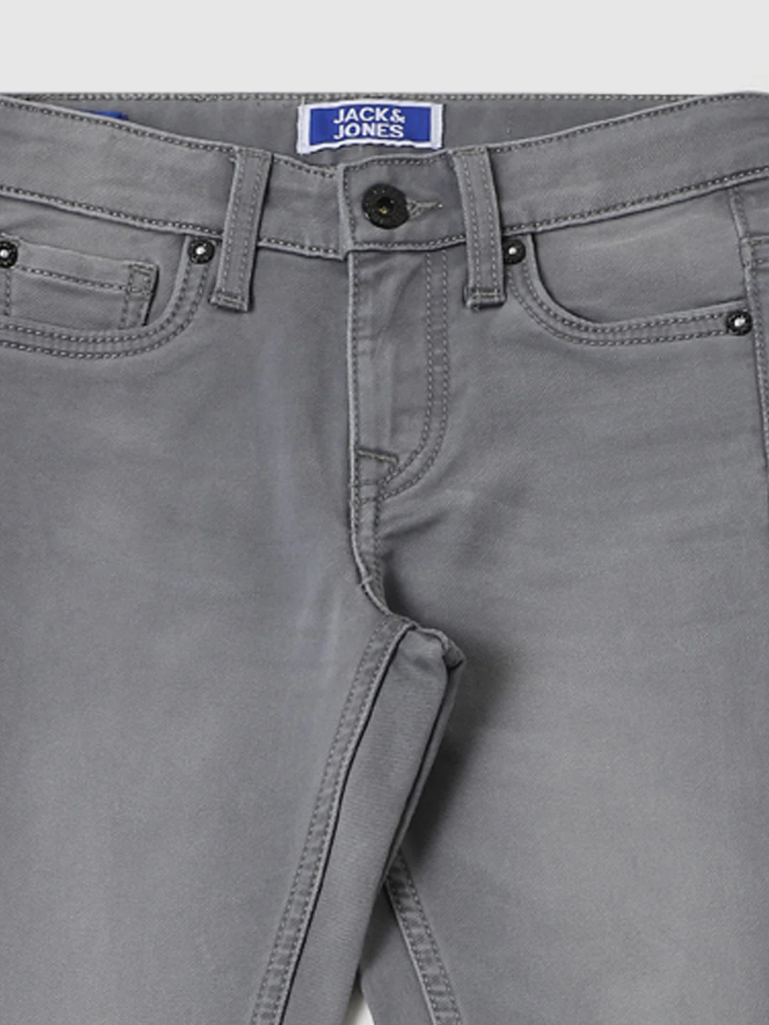 Boys Grey Mid Rise Ben Skinny Fit Jeans - Image 3