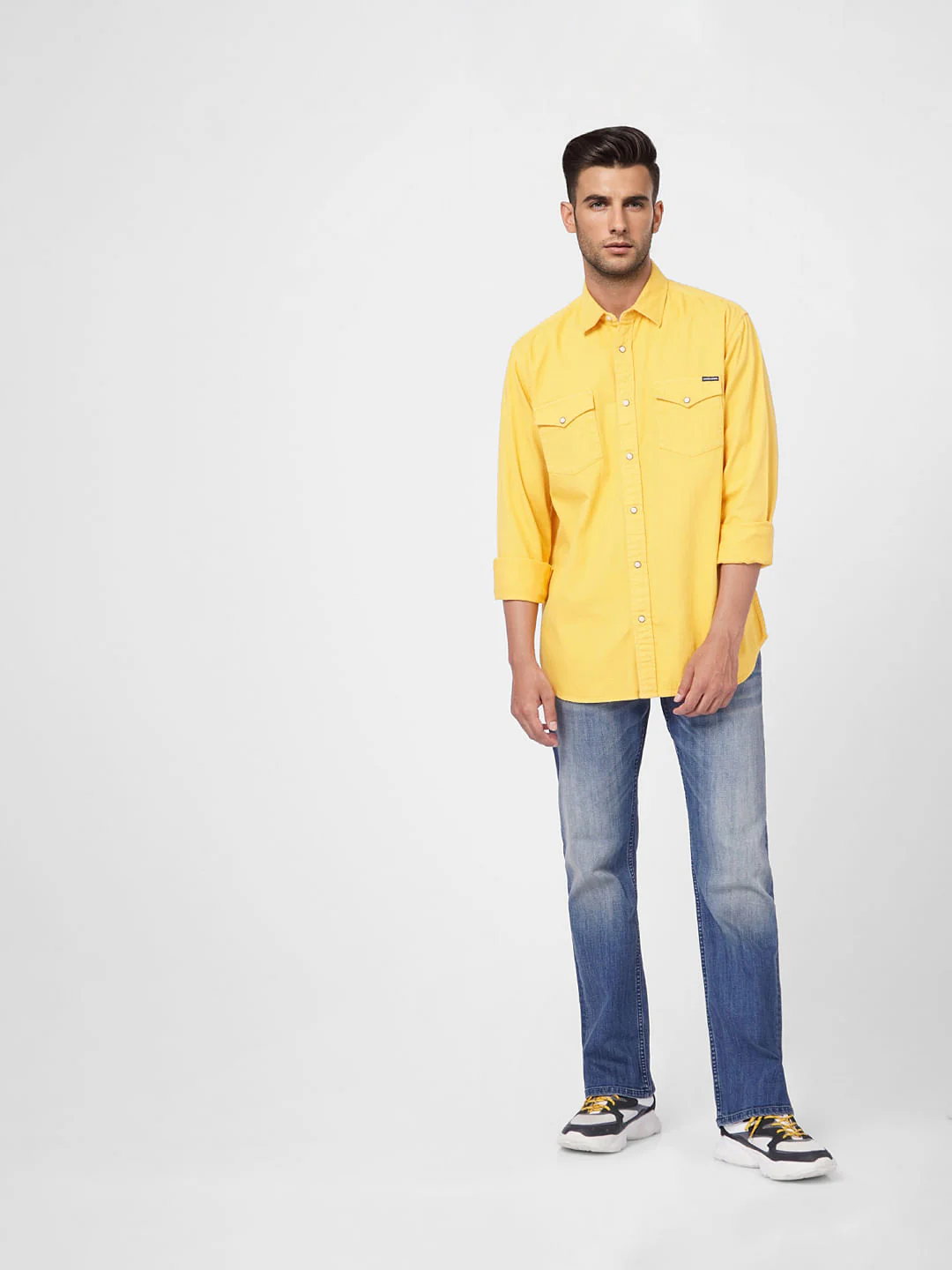 Yellow Full Sleeves Shirt - Image 6