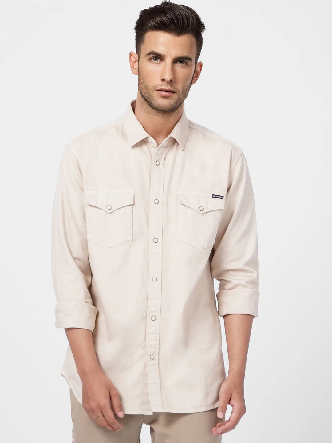 Cream Full Sleeves Shirt - Image 2