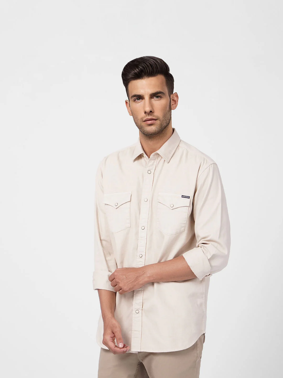 Cream Full Sleeves Shirt - Image 3