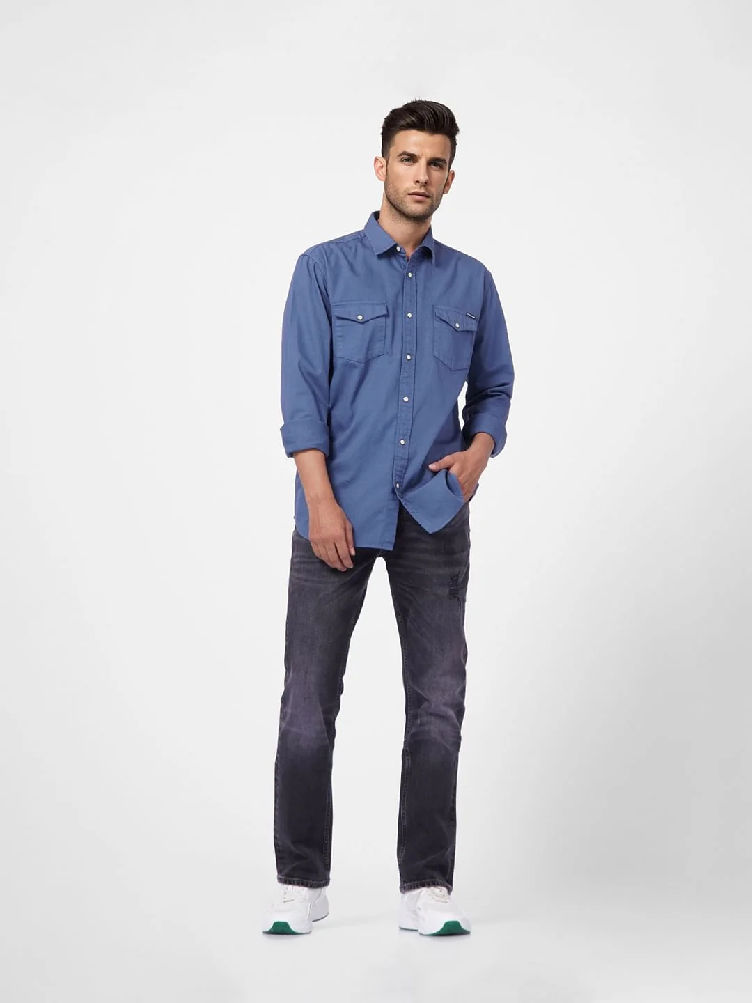 Blue Full Sleeves Shirt - Image 6