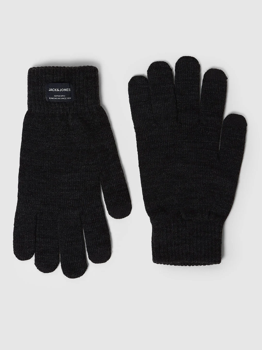Dark Grey Knit Gloves - Image 3