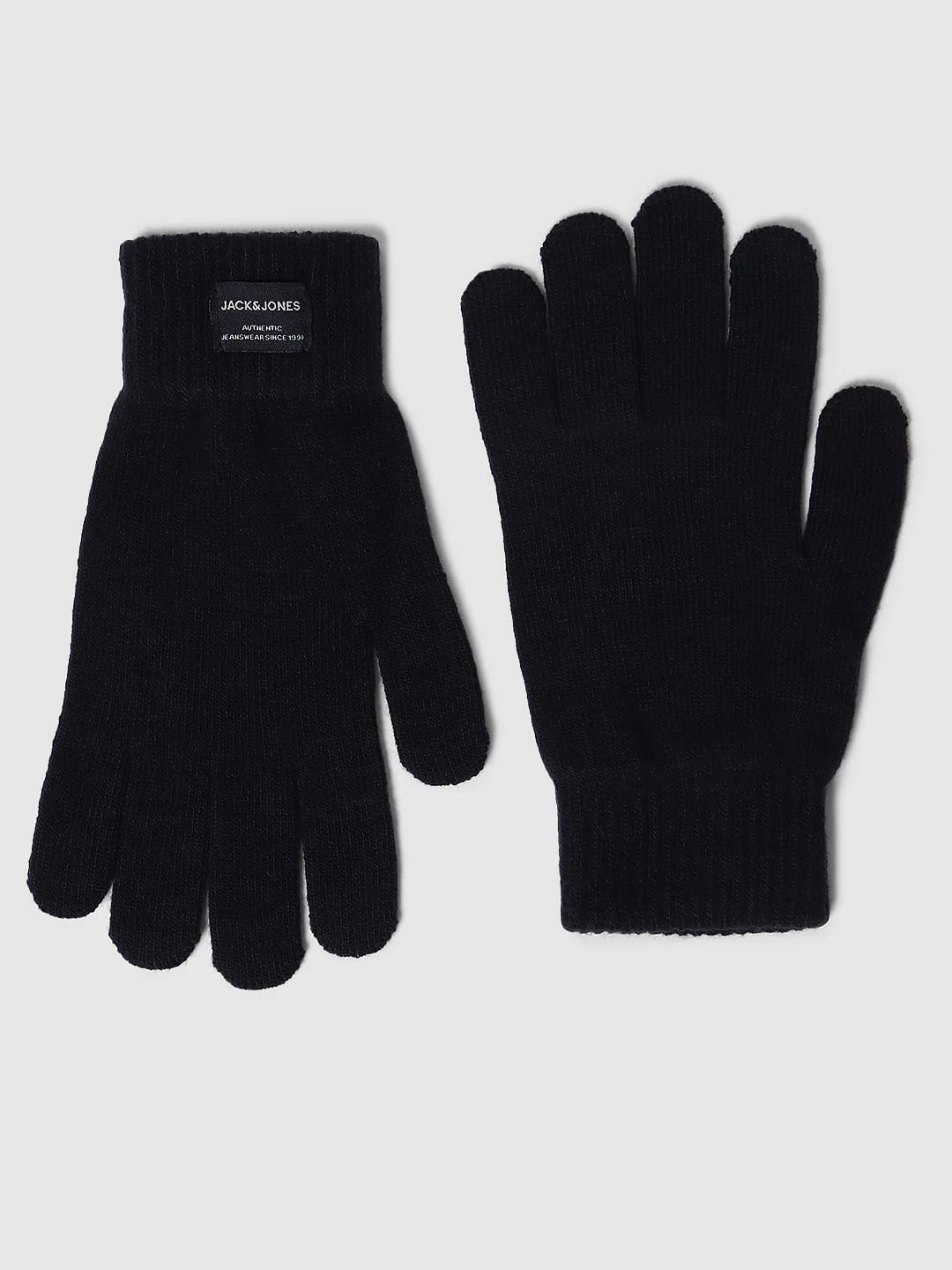 Navy Blue Knit Gloves - Image 2