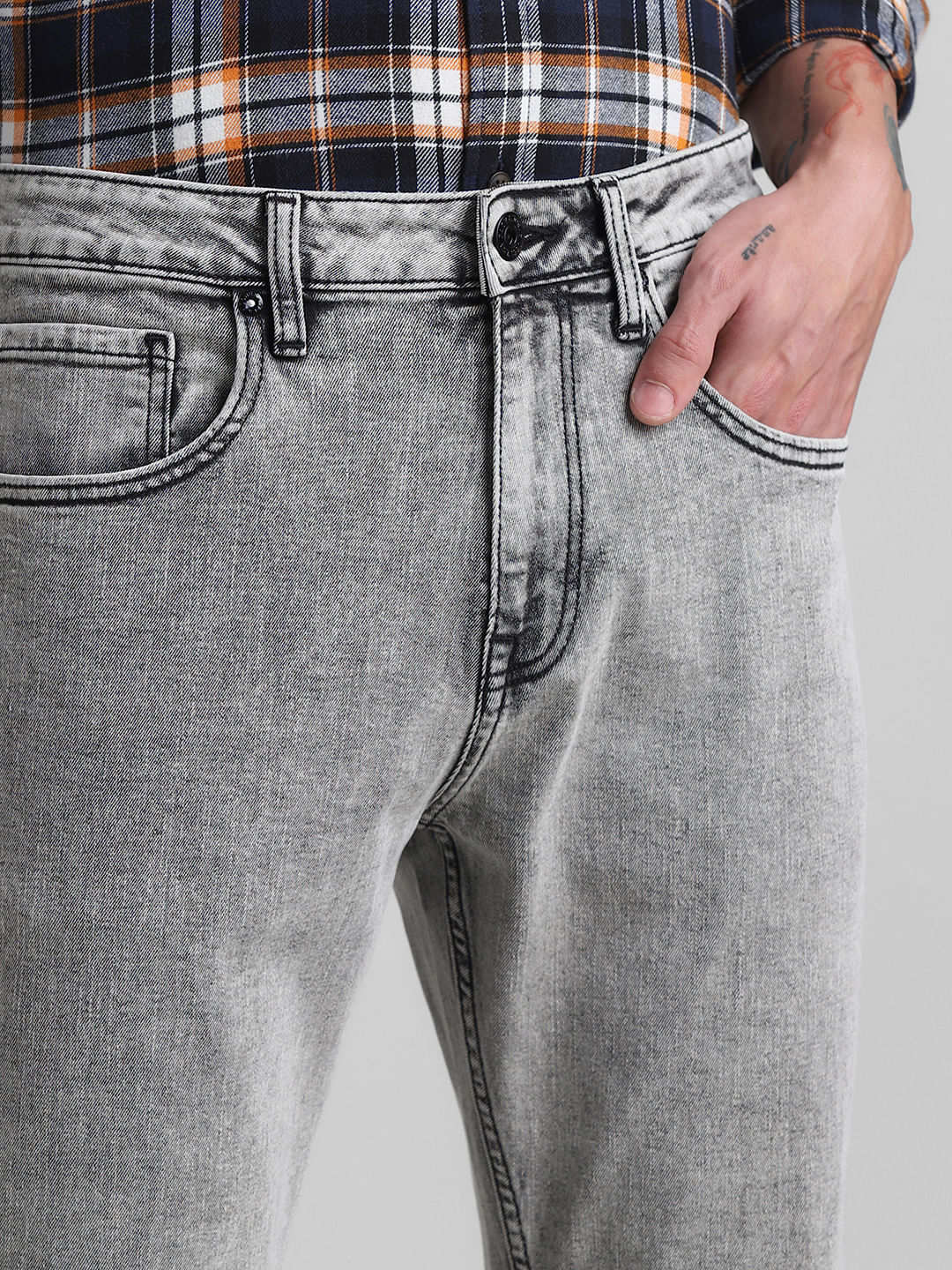 Grey High Rise Ray Bootcut Jeans - Image 4
