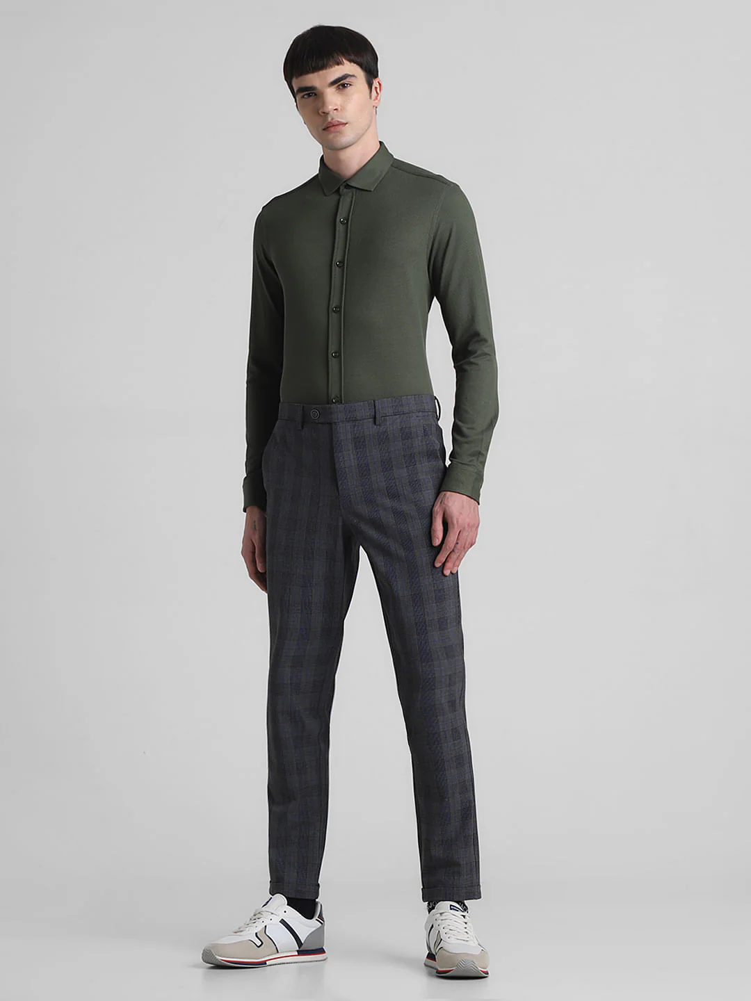 Green Slim Fit Full Sleeves Shirt - Image 6