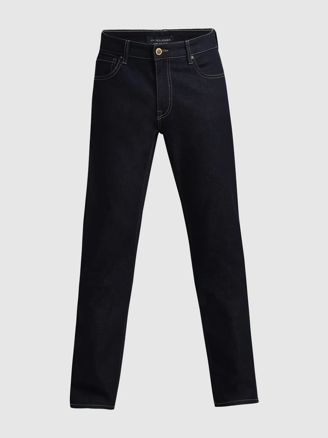Dark Blue Mid Rise Clark Regular Fit Jeans - Image 6