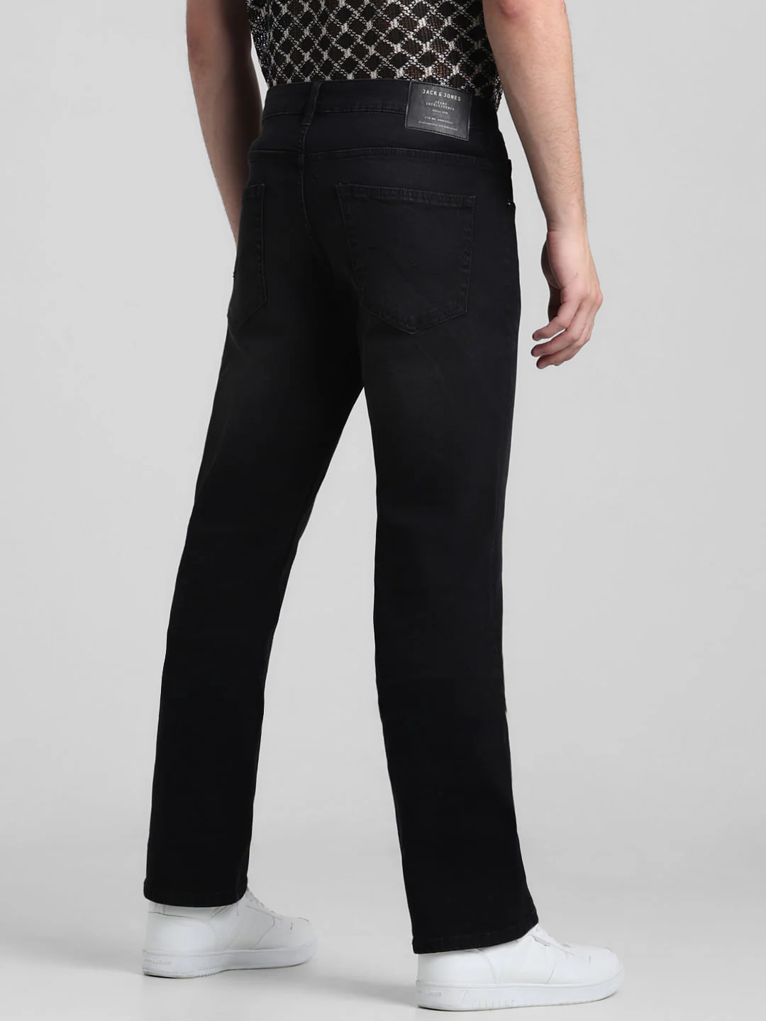 Black Mid Rise Clark Regular Fit Jeans - Image 3