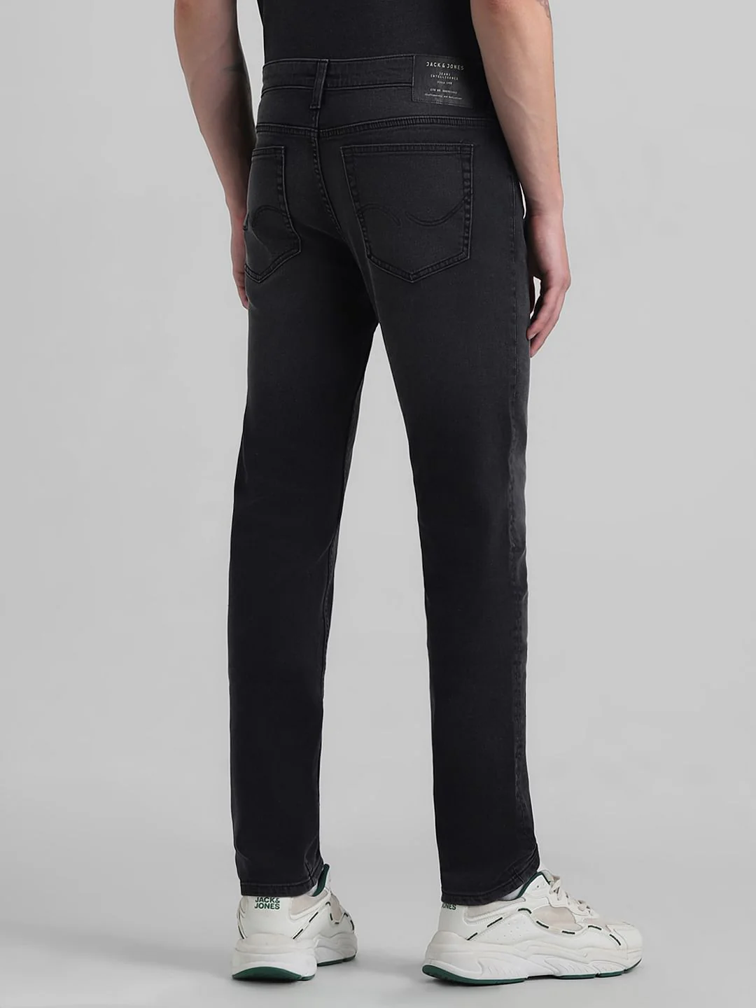 Black Low Rise Washed Glenn Slim Fit Jeans - Image 3