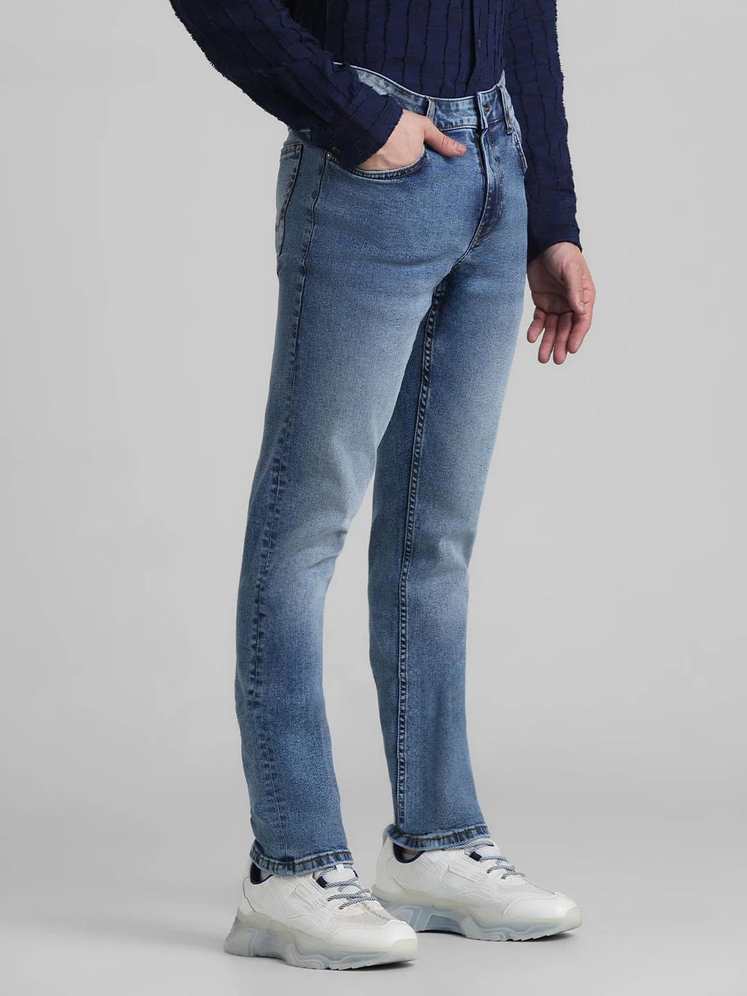 Light Blue Low Rise Glenn Slim Fit Jeans - Image 2