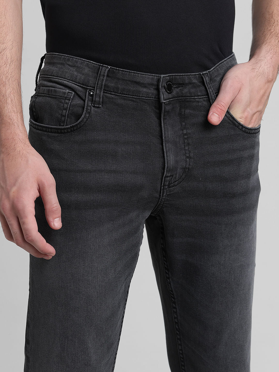 Grey Low Rise GLENN Slim Fit Jeans - Image 4