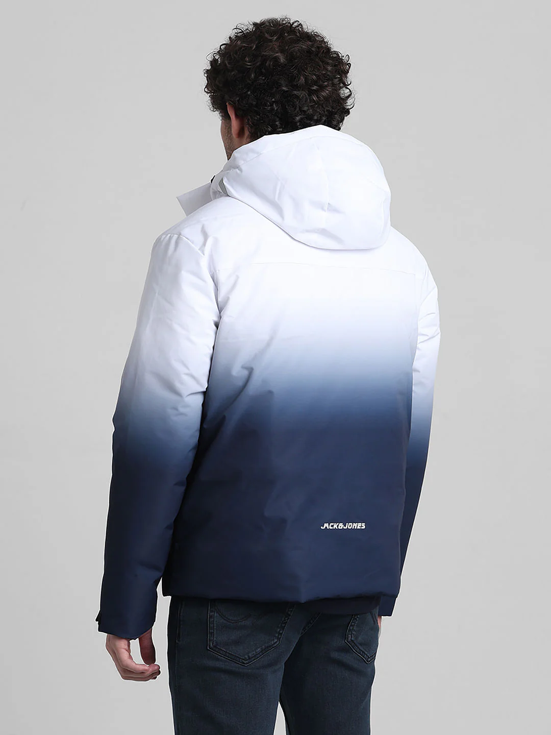 White Ombre Hooded Jacket - Image 4