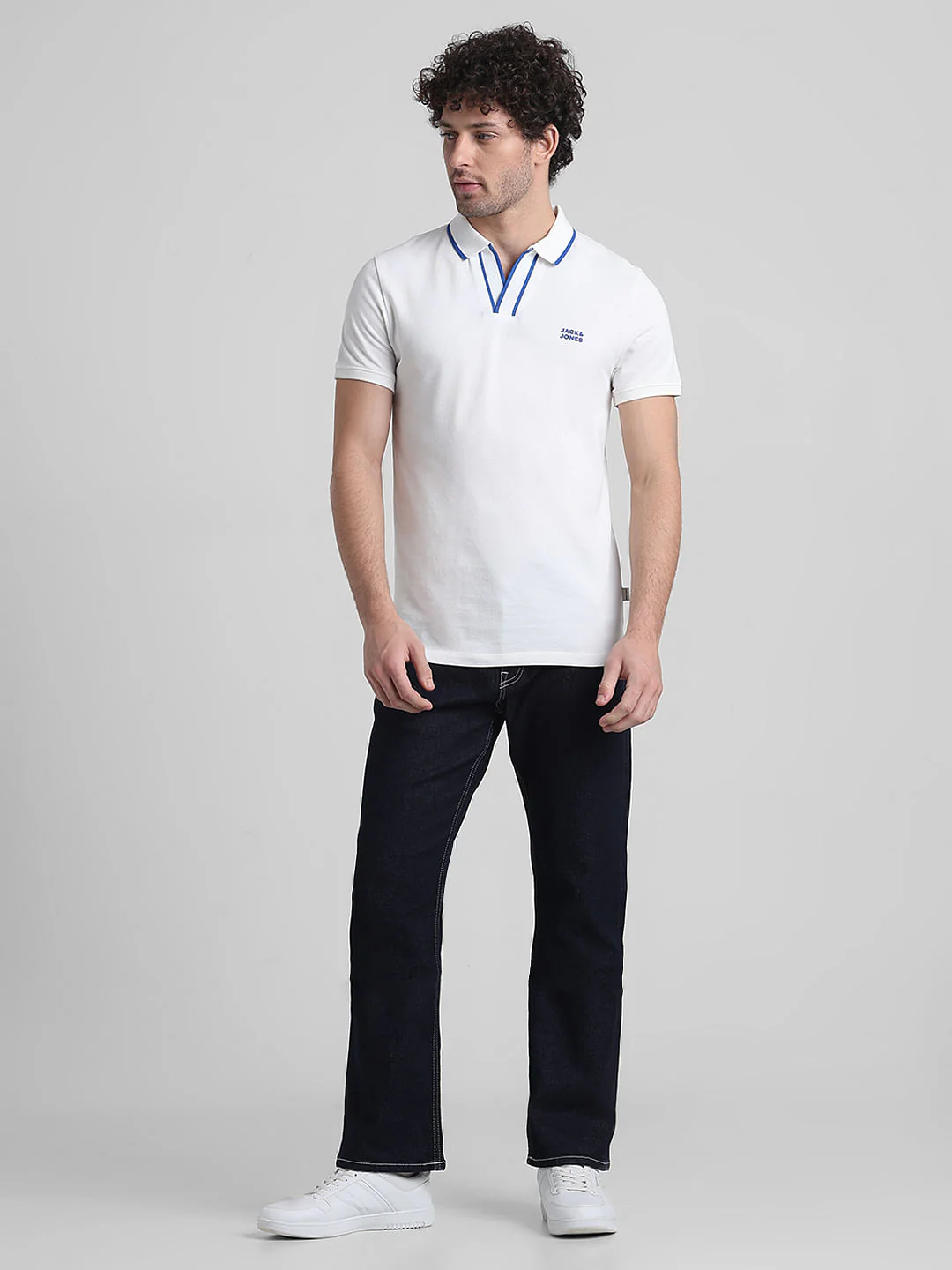 White Cotton Polo T-shirt - Image 6