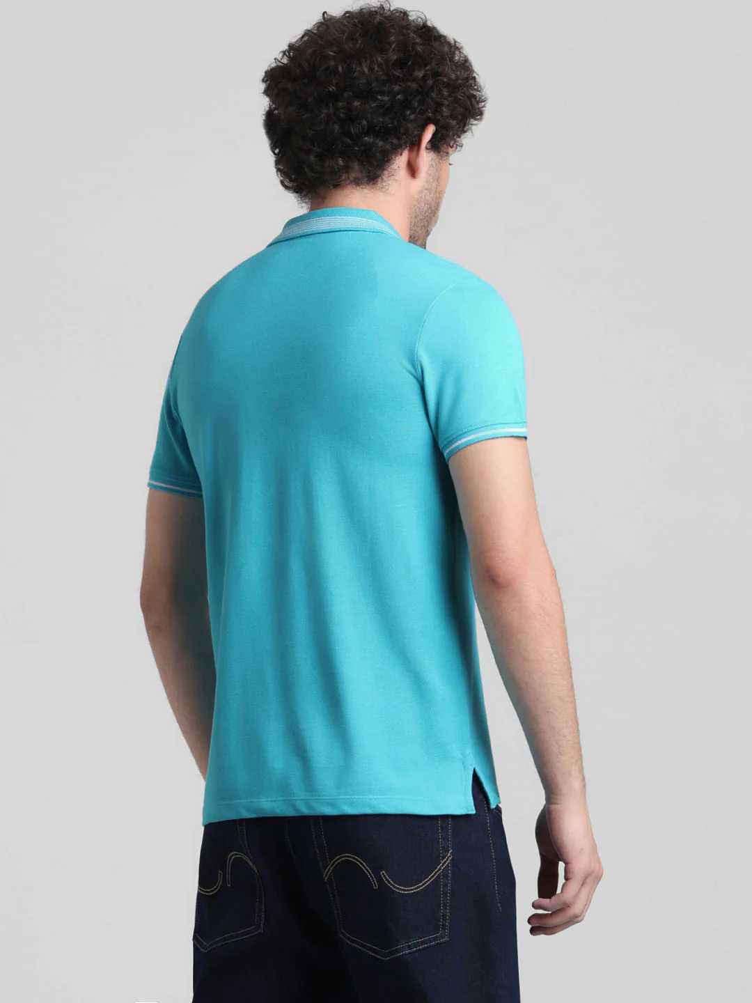 Green Contrast Tipping Polo T-shirt - Image 4