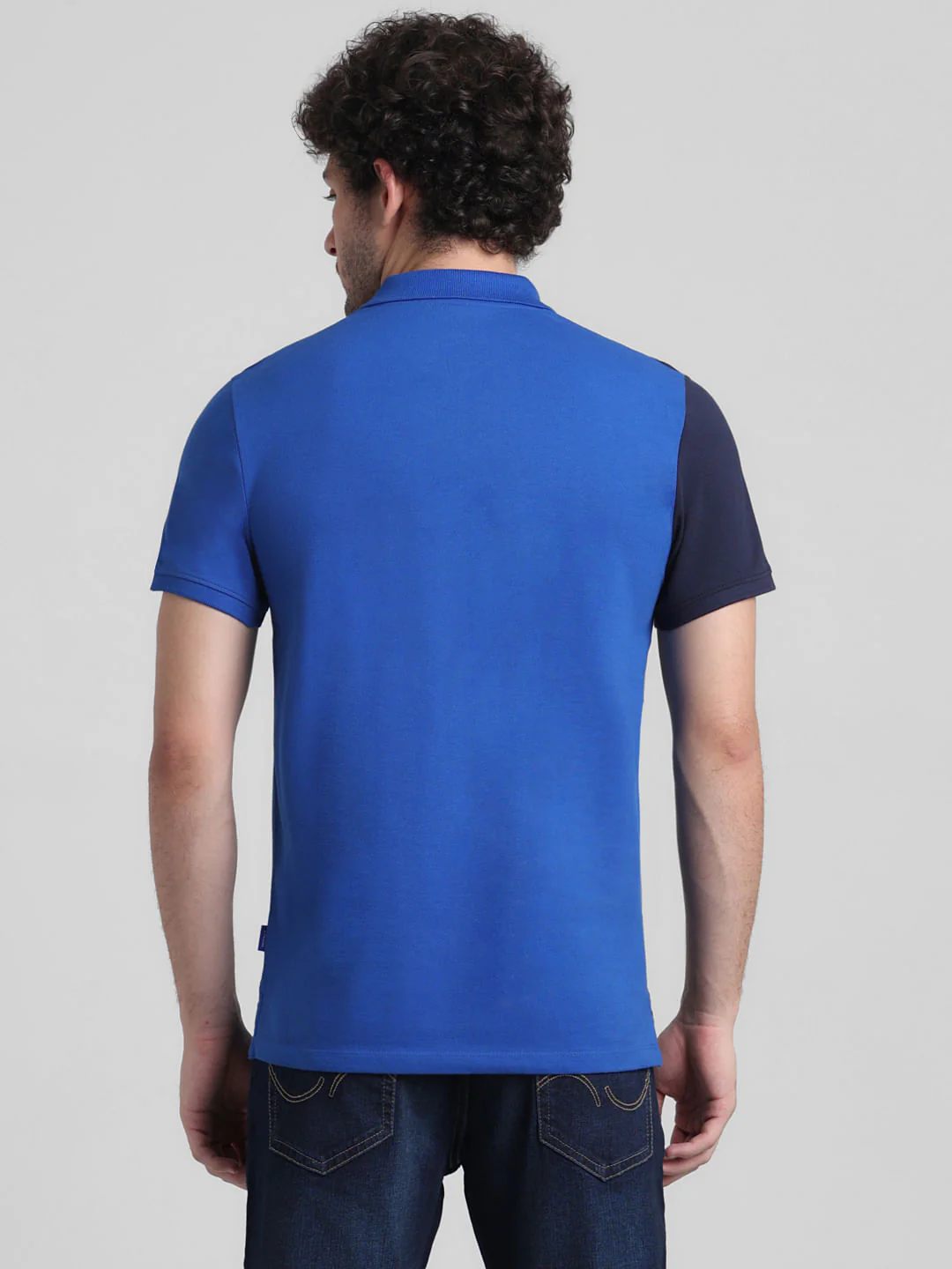 Blue Vertical Striped Cotton Polo - Image 4