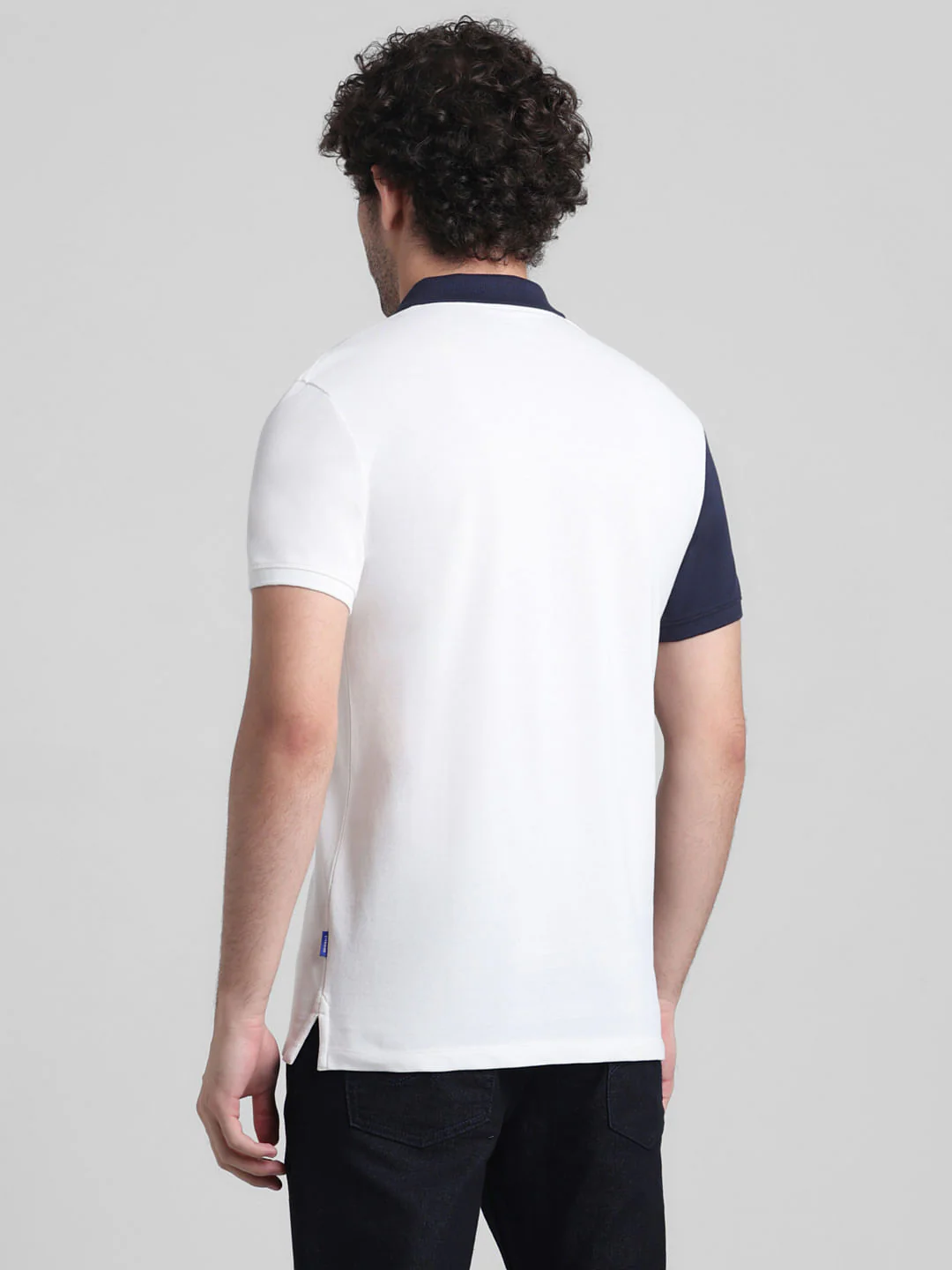 White Vertical Striped Cotton Polo - Image 4