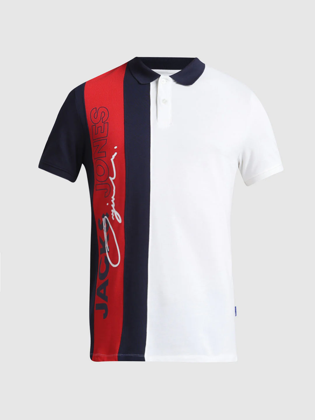 White Vertical Striped Cotton Polo - Image 7