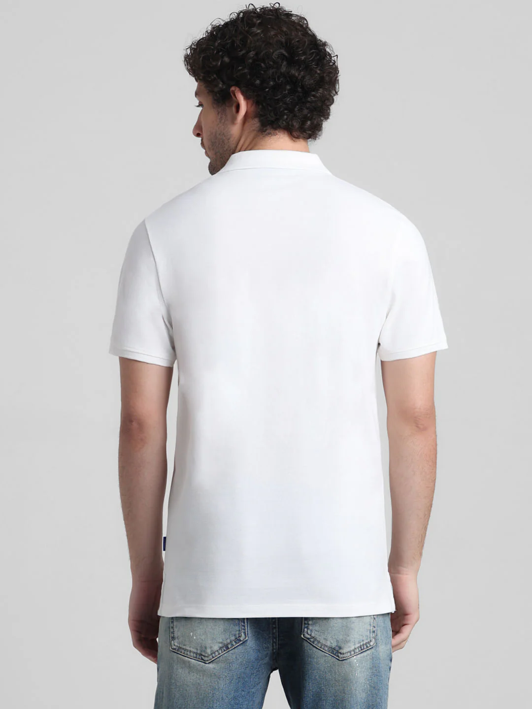 White Cotton Polo - Image 4