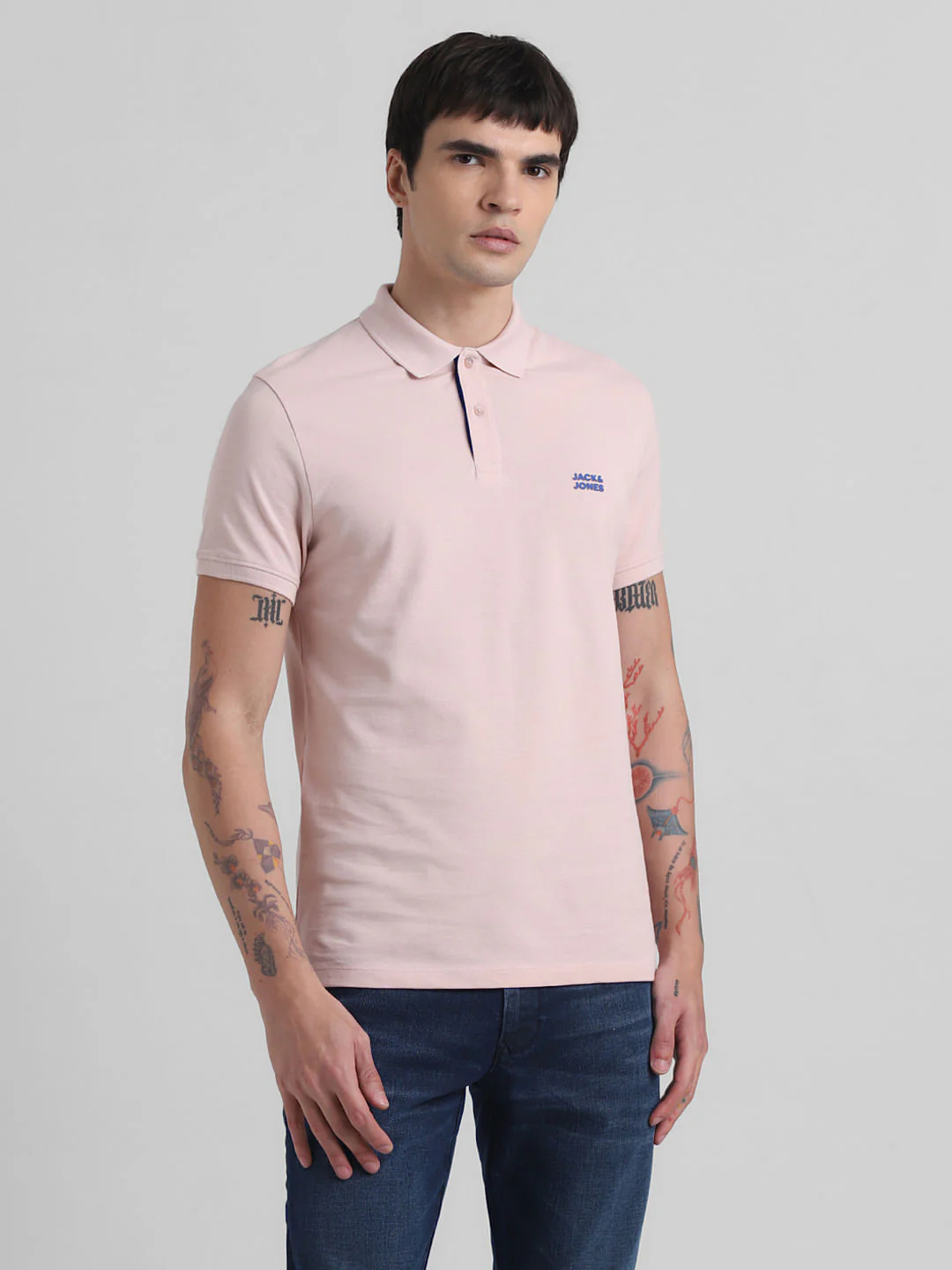 Pink Logo Text Cotton Polo - Image 2