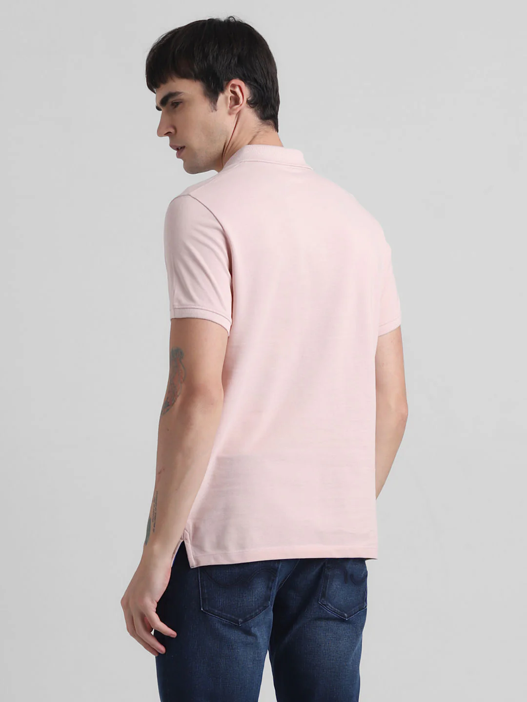 Pink Logo Text Cotton Polo - Image 4