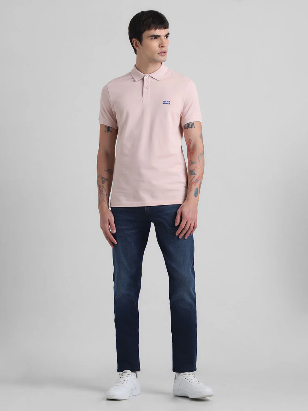 Pink Logo Text Cotton Polo - Image 6
