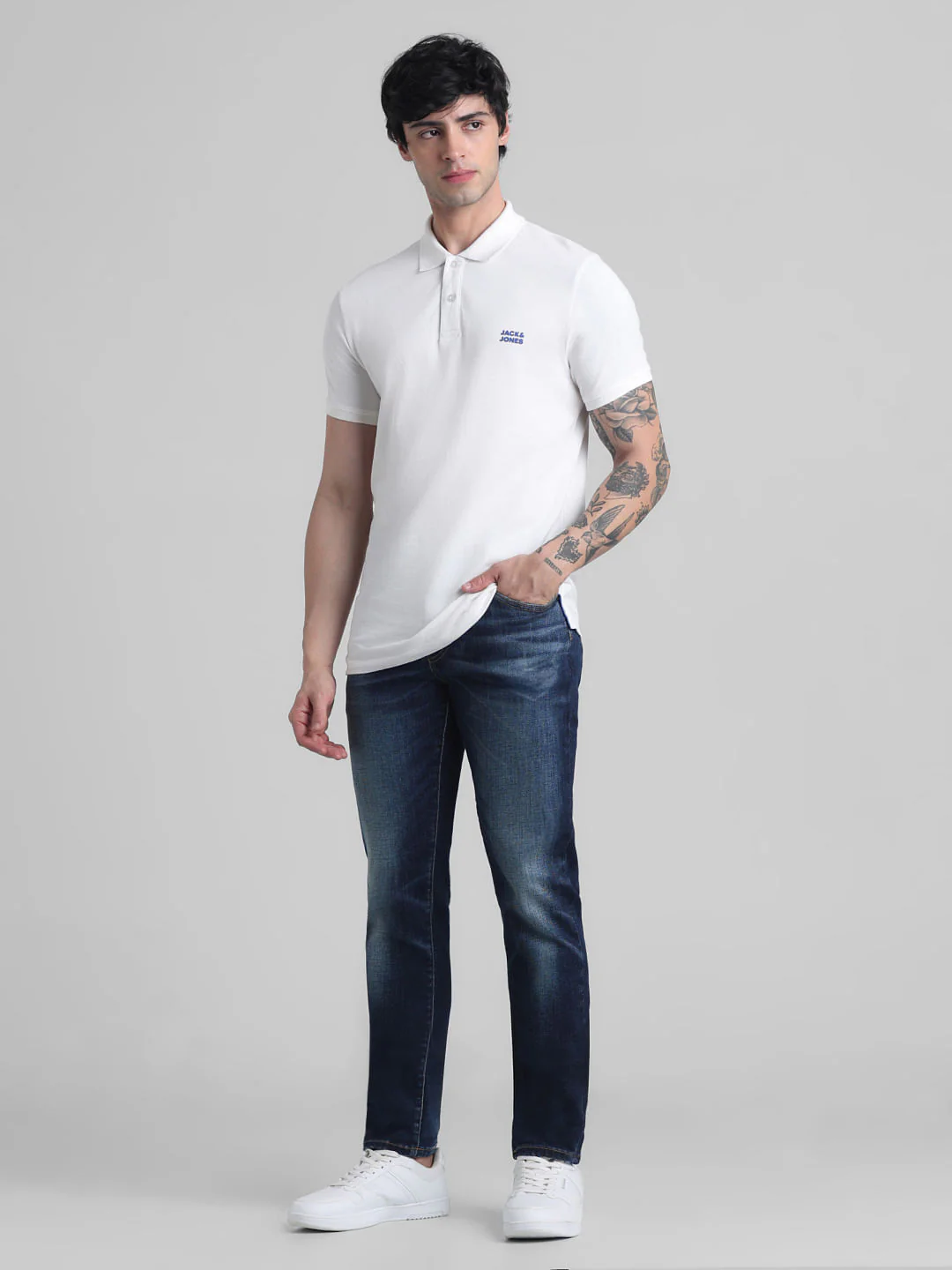 White Chest Branding Polo - Image 6