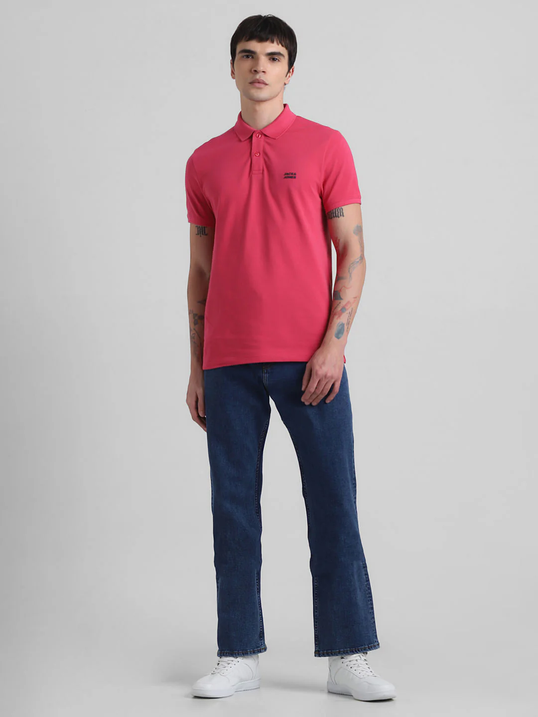 Red Logo Text Cotton Polo - Image 6