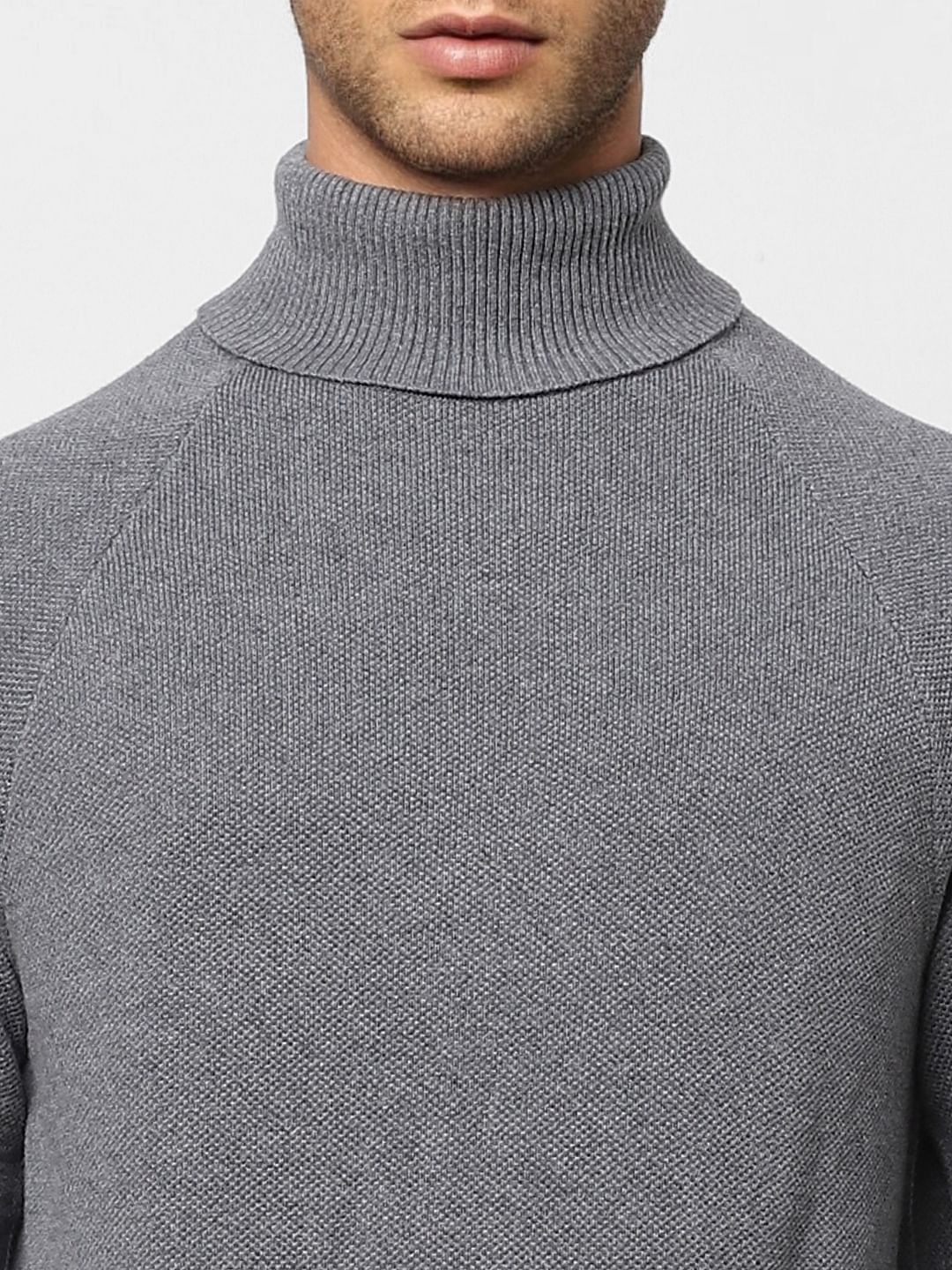 Grey High Neck Pullover - Image 5