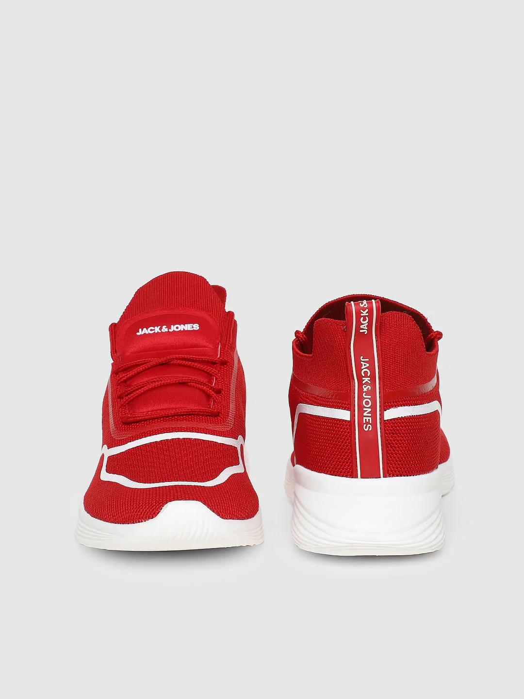 Red Lace-Up Sneakers - Image 2