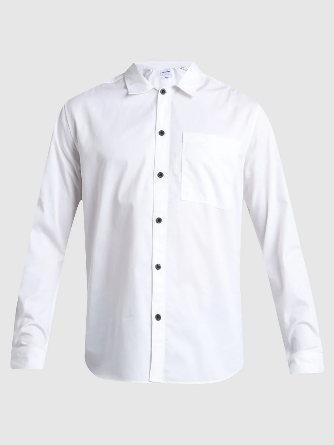 White Placement Print Cotton Shirt - Image 8