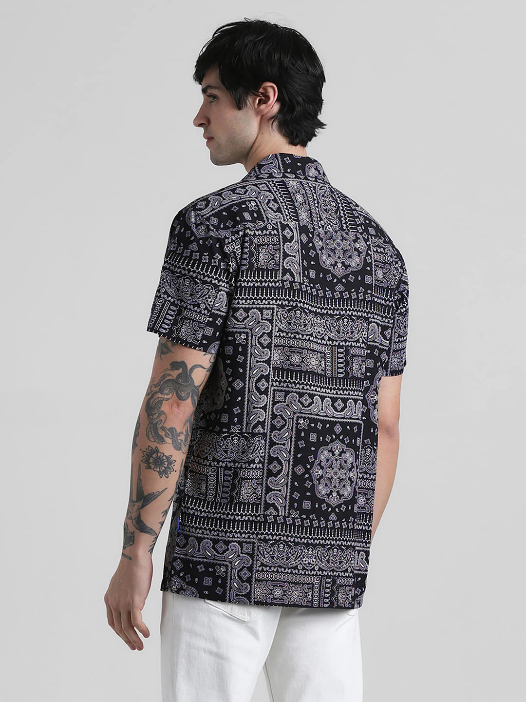 Black Abstract Print Shirt - Image 4