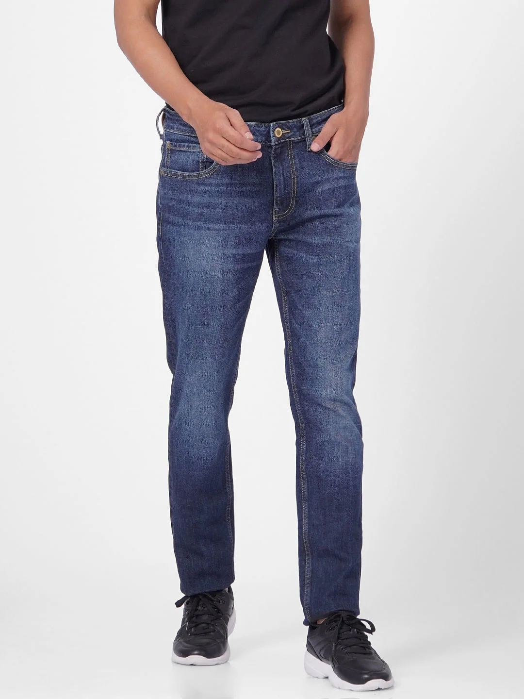 Dark Blue Low Rise Glenn Slim Jeans - Image 2