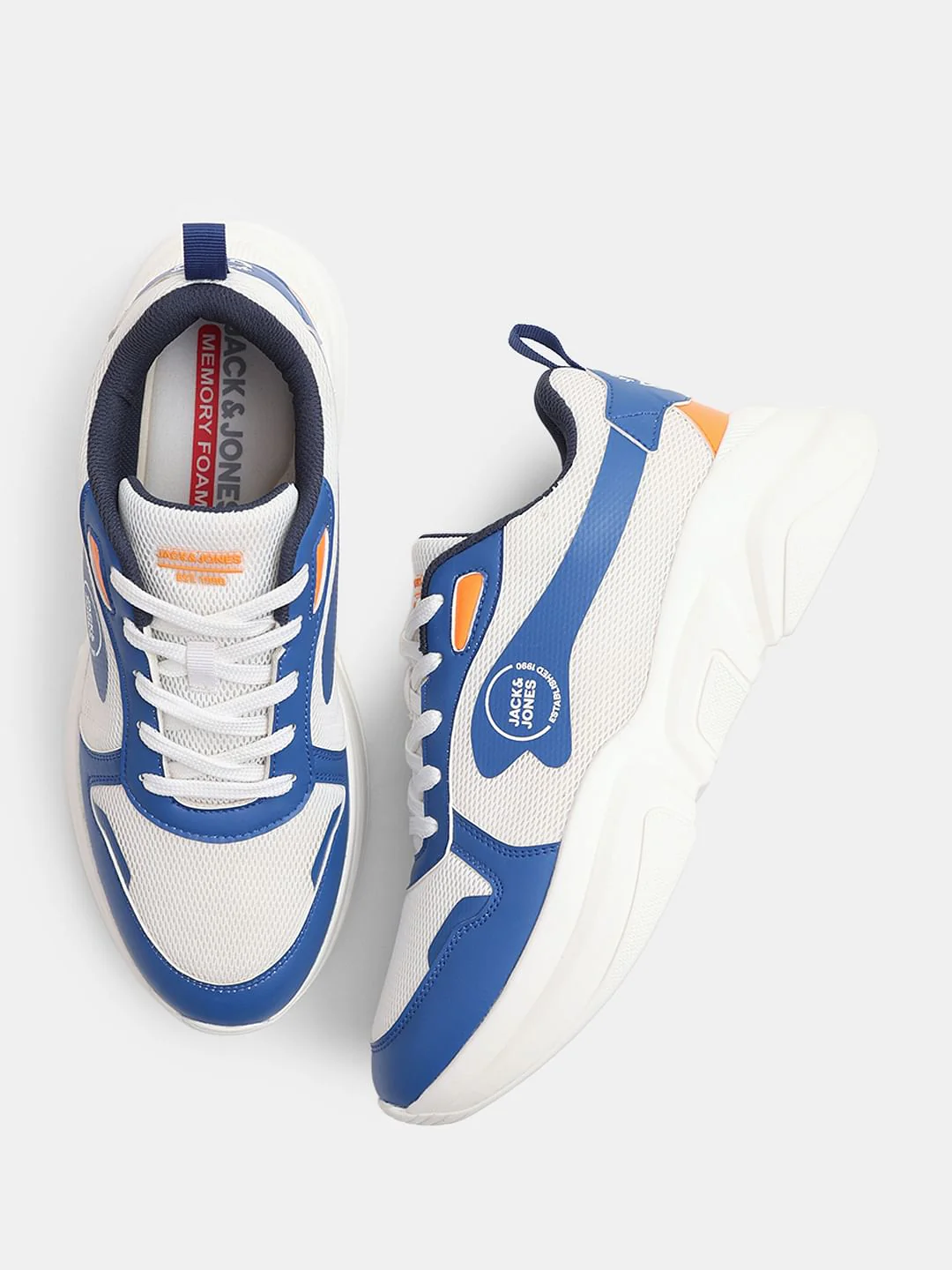 White Colourblocked Chunky Sneakers - Image 3