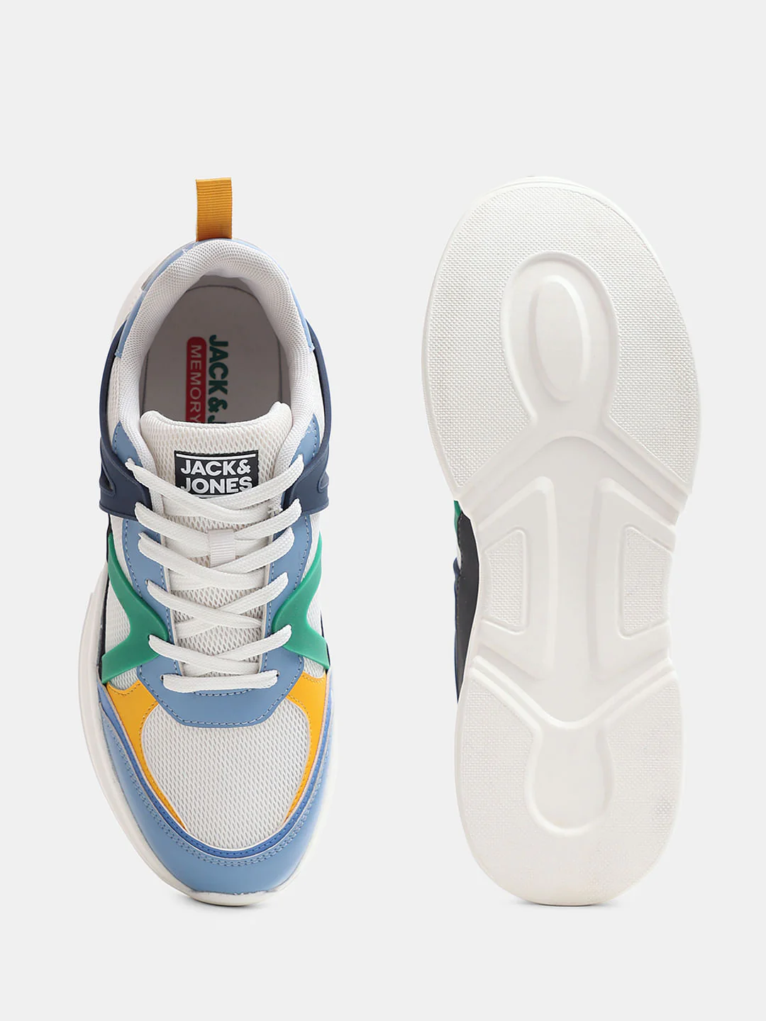 White Colourblocked Chunky Sneakers - Image 5