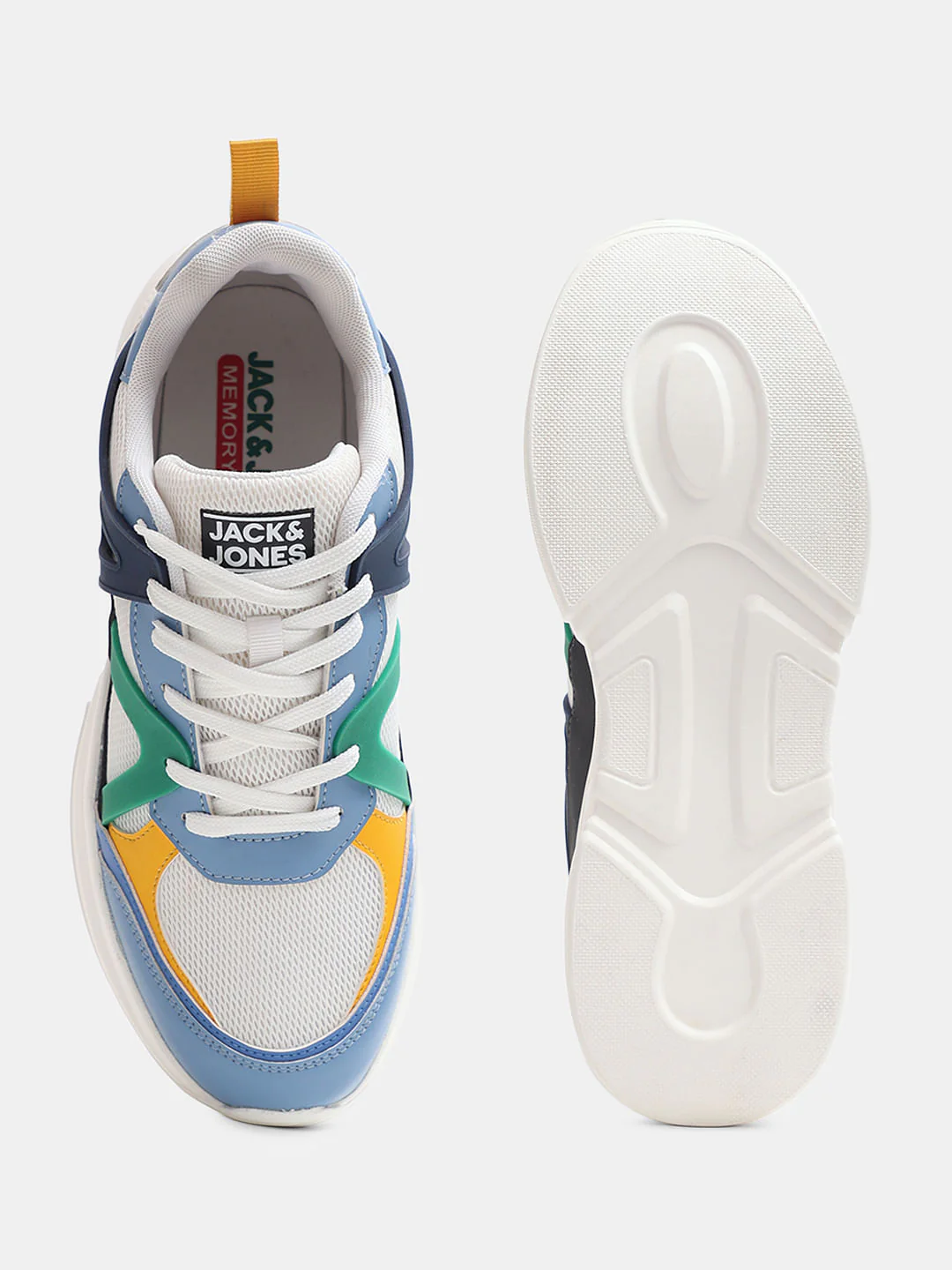 White Colourblocked Chunky Sneakers - Image 6