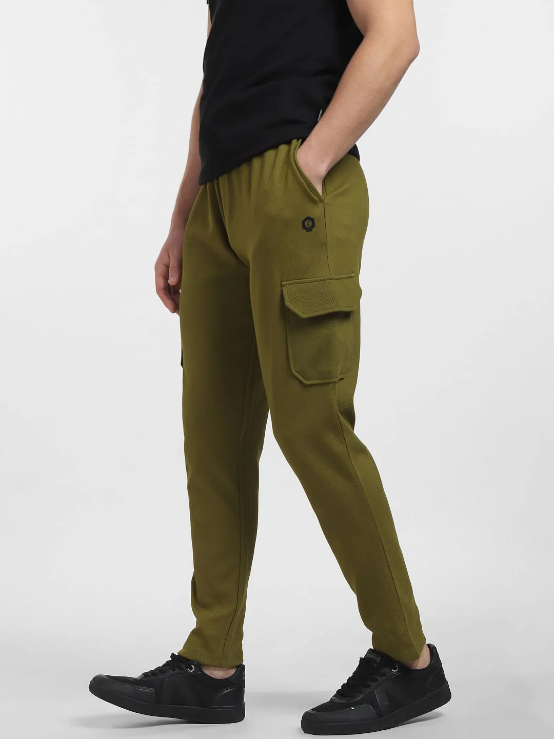 Green Mid Rise Cargo Sweatpants - Image 3