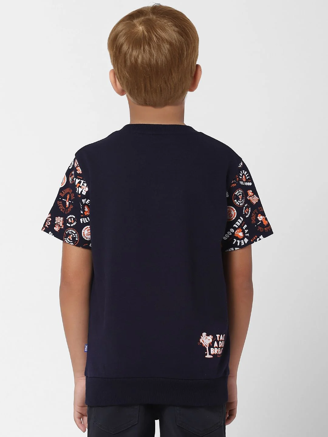 Boys X PEANUTS Blue Graphic Print Hooded T-shirt - Image 4