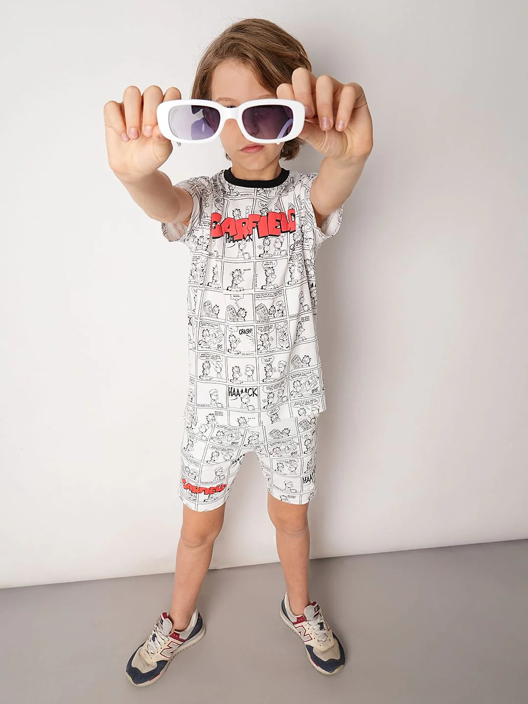 GARFIELD White Printed Co-ord Set T-shirt