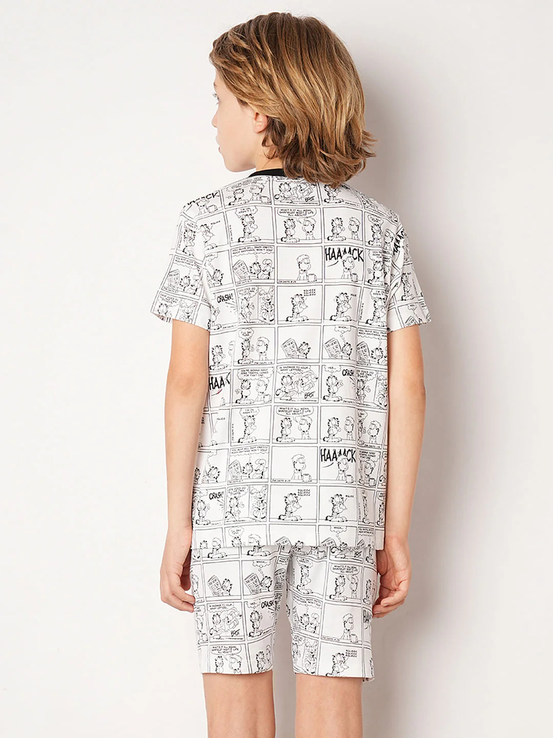 GARFIELD White Printed Co-ord Set T-shirt - Image 4