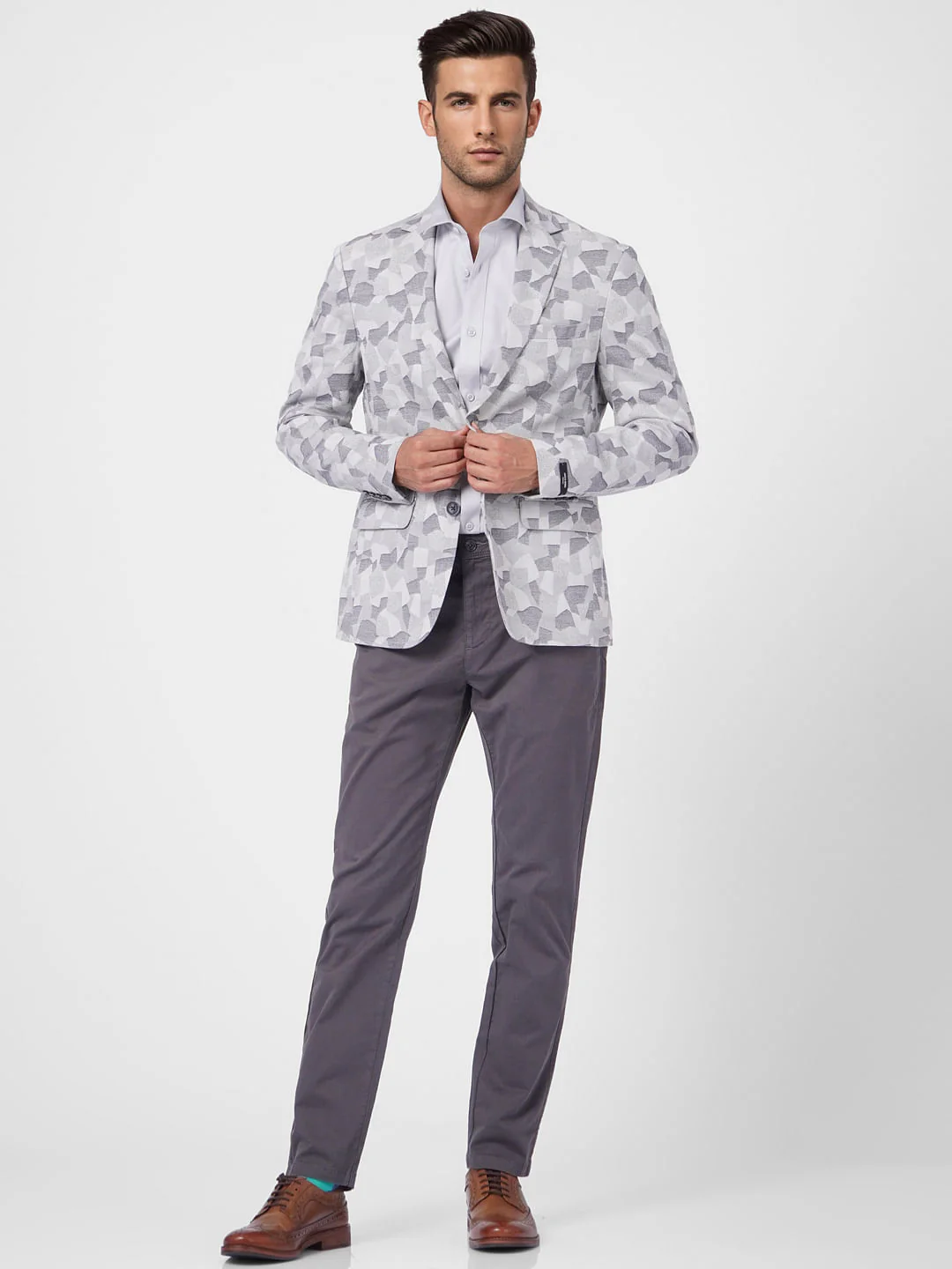 Dark Grey Low Rise Pants