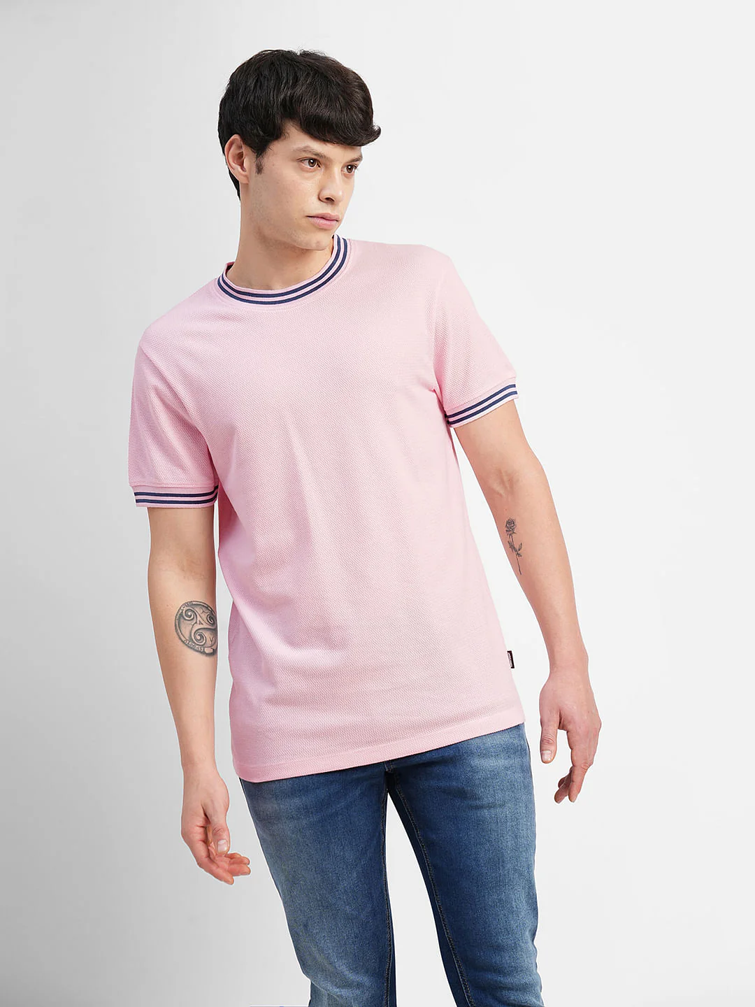 Pink Crew Neck T-shirt - Image 2