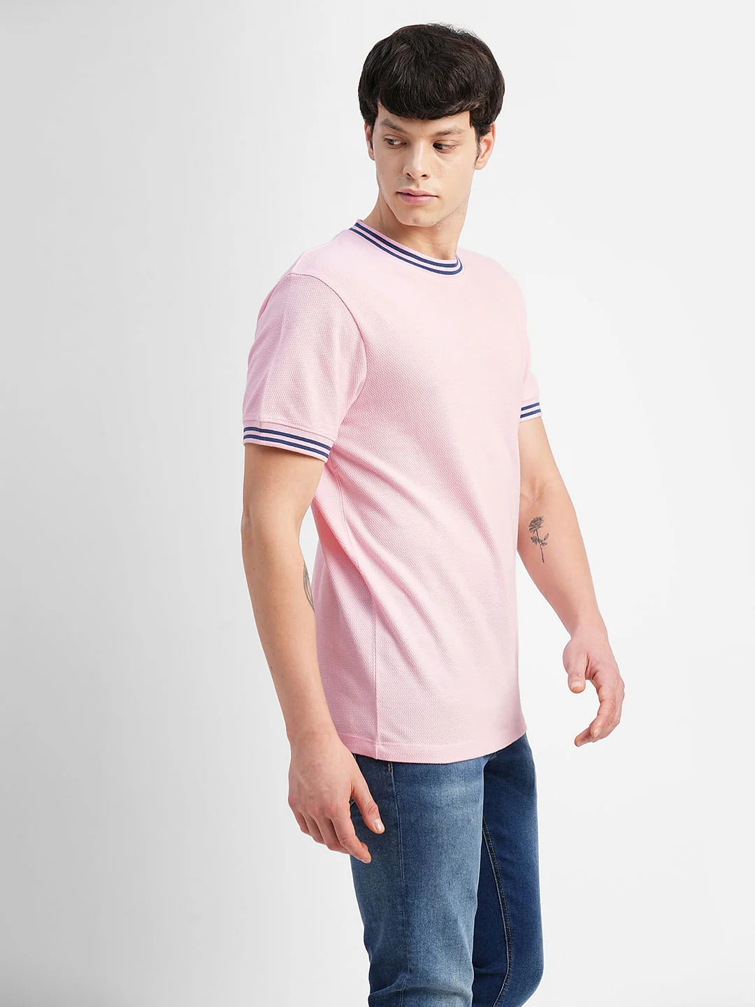 Pink Crew Neck T-shirt - Image 3