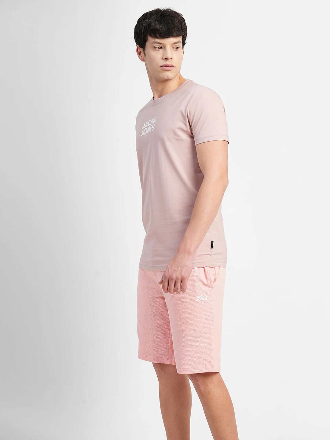 Pink Logo Text Crew Neck T-shirt - Image 3